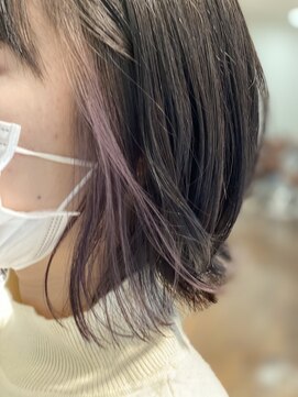 イマジン 川越(IMAGINE) 20代30代40代ワンカール小顔補正立体カットピンクアッシュ