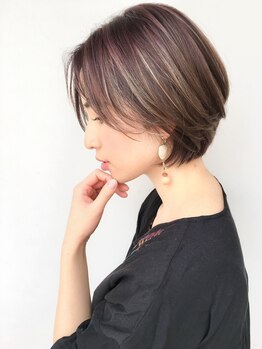 ビューネオ(VIEW NEO)の写真/【谷町4丁目駅前】髪を極力傷ませない技術が人気の秘訣!30代・40代の気になり始めた白髪も上品×お洒落に♪