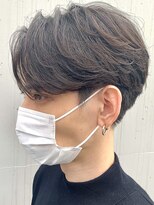 センターパートカルマパーマワンカールパーマ韓国ヘアガイルヘア
