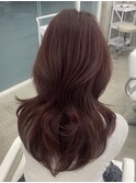 透明感カラー/レイヤーカット/ピンクブラウン