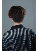 シースルーマッシュ波巻きツイストスパイラルパーマメンズカット