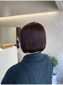 ミニボブ×ピンクブラウン