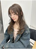 レイヤーカット　ワンカール　ベージュカラー　顔まわりカット