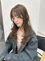 ユーフォリア 渋谷グランデ(Euphoria SHIBUYA GRANDE)&nbsp;レイヤーカット　ワンカール　ベージュカラー　顔まわりカット