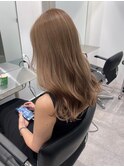 ミルクティーベージュハイトーンカラーダブルカラーレイヤー韓国
