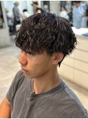 波巻きパーマ