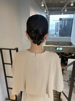 ヌープヘアーアイス(NUUP.hair ici)&nbsp;秋冬のお呼ばれヘア◎艶髪シニヨン×編み込みアレンジ