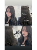 ジゼル(GiseL)&nbsp;レイヤー　オリーブ　グレージュ