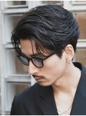 メンズパーマニュアンスパーマフェザーパーマセンターパート