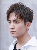 天神スパイキーショートルーズパーマアクティブショートメンズ