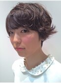 くせ毛風マッシュショート