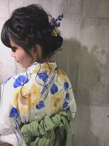 ホワイト 伊勢崎(WHITE)&nbsp;浴衣 ゆる ヘアアレンジ 大人 お洒落【伊勢崎 美容室 WHITE 】