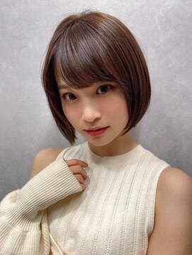 アルケー ヘアアンドヘッドスパ 錦糸町南口店(arche Hair&head spa) 大人可愛いココアベージュグレージュカラーボブウルフ黒髪錦糸町