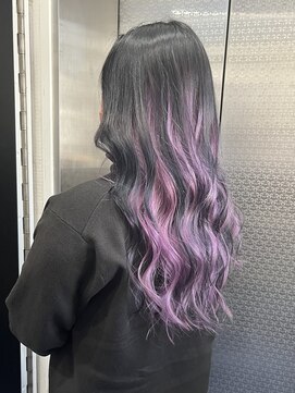 ホワイト 梅田(white) #アンブレラカラー×ピンクパープル