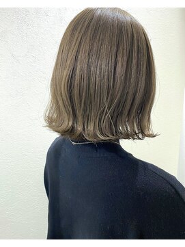 インスヘアー 梅田(INCE HAIR) bob × olive beige