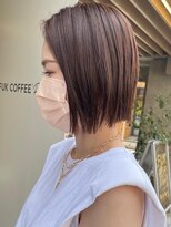 カノエ 福岡香椎店(canoe)&nbsp;チョコレートブラウン 20代30代40代 切りっぱなしボブ