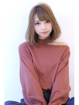 オーロ 西大寺店(ORO) ブラウンベージュの重ためバング