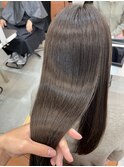 髪質改善ストレート×グレージュ