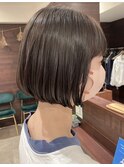 人気のミニボブ×グレージュカラー★中村大輔