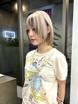 レコ 渋谷(LECO) ローライトMIXホワイトベージュボブウルフ