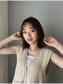 切りっぱなしボブ/ワイドバング/前髪/原宿神宮前