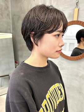 テトヘアー(teto hair) 黒髪ショートパーマ　ニュアンスパーマ　マニッシュ