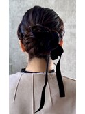 横浜／ヘアセット／編みおろし／ヘアアレンジ／ヨシンモリ