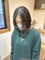 ヘアーホームイロ(Hair Home IRO)&nbsp;ハイライトグレージュカラー×くびれレイヤーボブ
