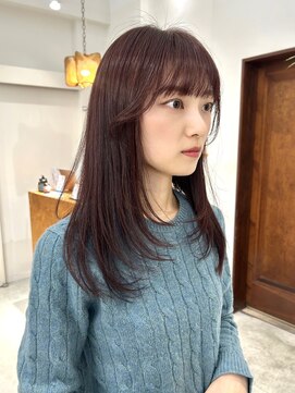 オーリーエトワ 御器所(oorry.etwa) ローズミルクティーカラーレイヤーカット20代