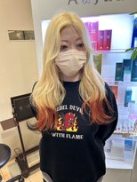 ソワンドゥ ブレス カルム 西中島店(soin de brace calme) ブロンドカラー×狐カラー