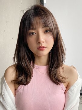 エトラ 渋谷店(etora) 小顔 前髪 レイヤーカット ホワイトグレージュ"