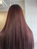 バベル アット フルリール 甲子園口(BABEL at fleurir)&nbsp;暖色ピンク髪質改善トリートメントワインレッド美髪