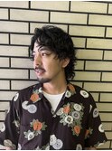 ウェーブウルフ　メンズパーマ/メンズウルフ/スパイラルパーマ
