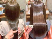 年間1000件以上の施術実績と、90％を超えるリピート率。縮毛矯正を知り尽くしたプロフェッショナルサロン