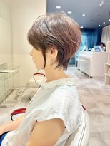 アース 栄店(HAIR&MAKE EARTH) earthショートレイヤーボブミルクティー丸みショートボブ