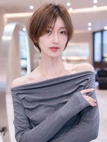 HAVANA 横浜 髪質改善 レイヤーボブレイヤーカット 髪質改善レイヤーボブ/オリーブグレー/小顔/ココアブラウン/黒髪