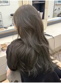 ブリーチなしオリーブグレージュベージュミディアムレイヤー春
