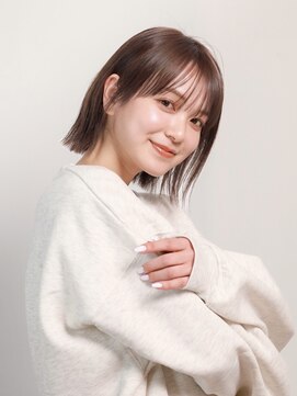 ガーデン 渋谷(GARDEN) 小顔外ハネボブダークアッシュ大人ガーリー似合わせカット