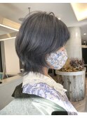 《池袋》マッシュウルフ.重めハンサムショート×グレー