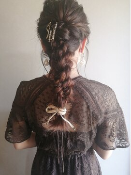 ブルー(BLUE) #BLUE ロング編みおろしセット