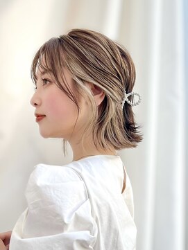 アフロートリノ(AFLOAT Leino) 【修】20代30代40代◎透明感カラー×韓国切りぱなしボブ