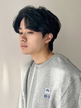 シスタ(SISTA) 【SiSTA】田中黒髪束感前下がりセンターパートニュアンスパーマ