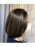ハイライト入りボブ