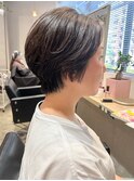 ハンサムショート/黒髪ショート/大人ショート/大人可愛い　銀座
