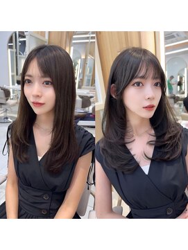 アフロートリノ(AFLOAT Leino) 大人可愛い韓国レイヤーカット　ワンカールで可愛い　似合わせ#