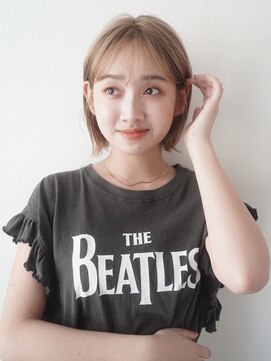 ガーランドツー(Garland 2F) ショート 前髪/マチルダボブ/ピンクベージュ/池袋