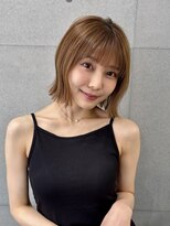 パヌポン 原宿表参道(PANUPON) ハイトーンマロンブラウン切りっぱなしボブ