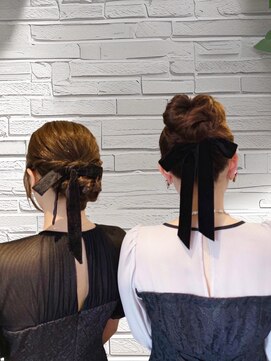 リールランテ(Rire lante) アップヘア&シニヨン&ベロアリボン♪♪