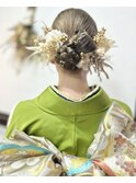 リボン風つるっとシニヨン