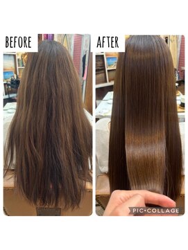 ヘアリゾート リノ(Hair resort Lino) 髪質改善縮毛矯正『髪にドラマを』ビフォーアフター